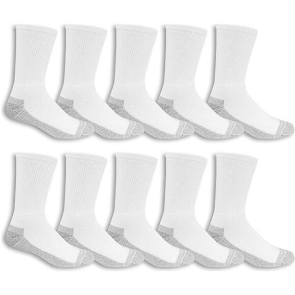 Mens Work Socks Cushioned Crew 10 Pack Heavy Duty Boot Hiking Athletic Performan - Picture 4 of 4